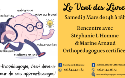 Rencontre avec Stéphanie L’homme et Marine Arnaud- Orthopédagogues
